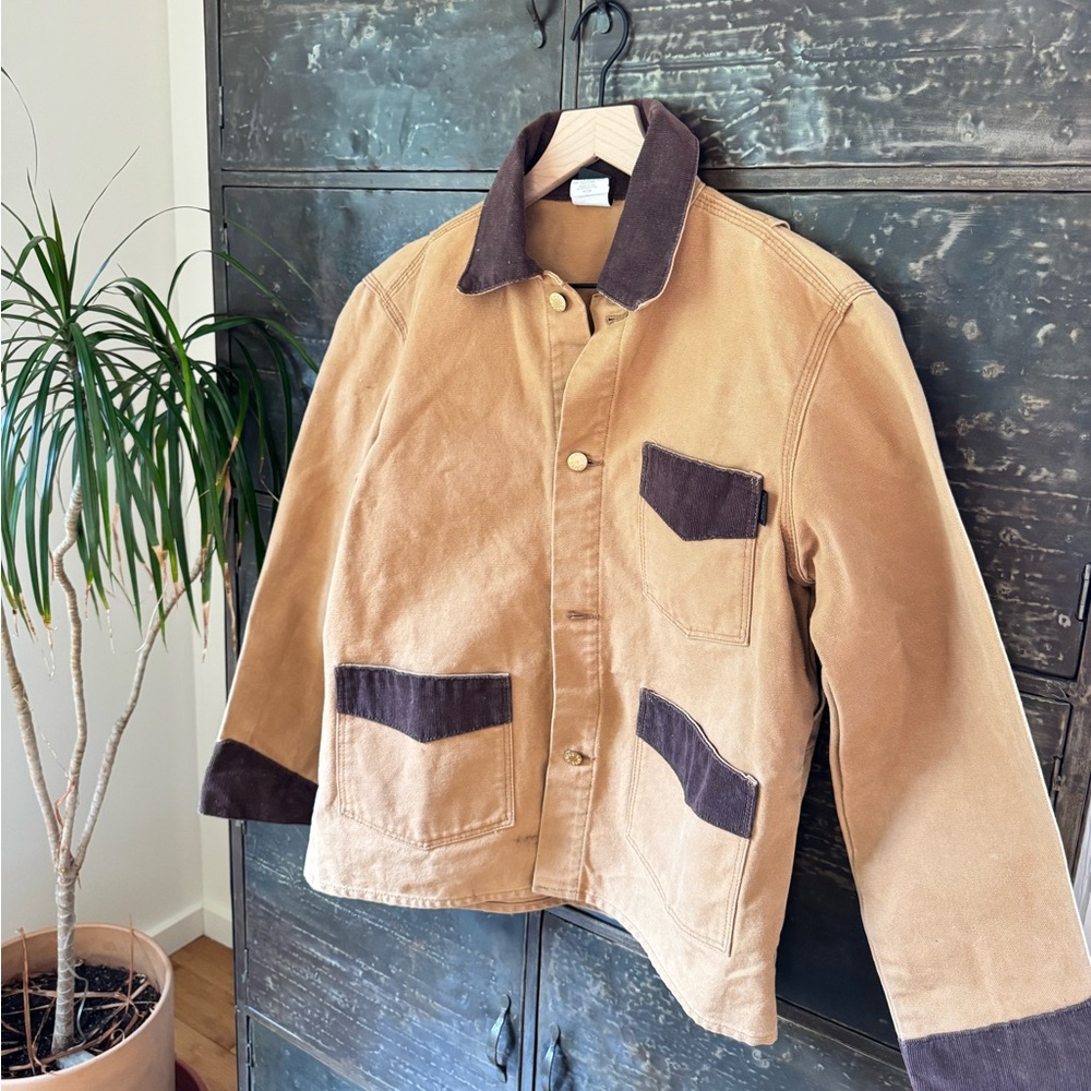 Tan and Brown Canvas Chore Coat